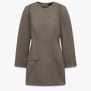 ZW COLLECTION WOOL SHOULDER PAD DRESS
LIGHT BROWN, REF. 2323/261 Medium